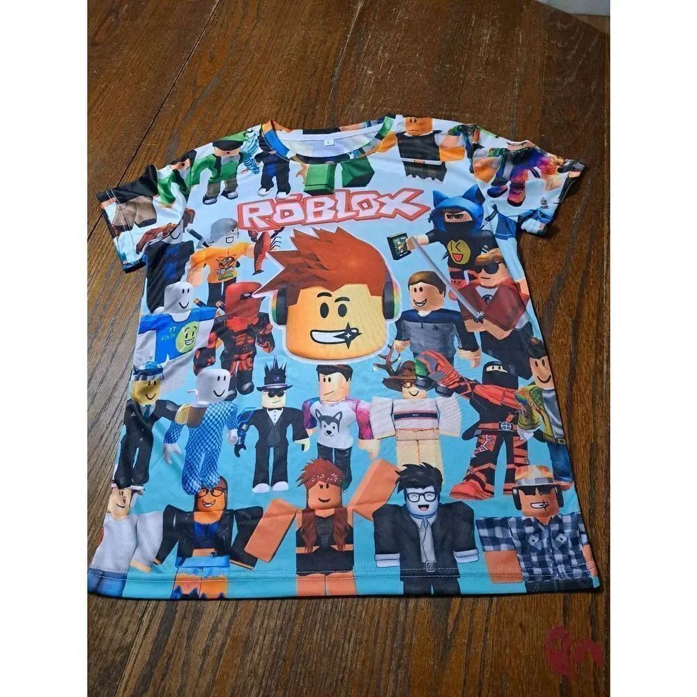 New Youth Large Roblox Short Sleeve Crew Neck Pullover Tee Tshirt Top Shirt NWOT